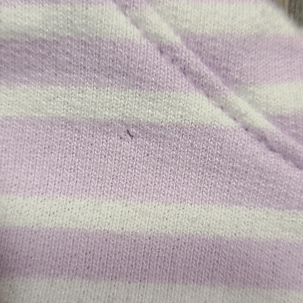 Cat & Jack Baby Girl Bunny Easter Dress 12M | Purple Striped Flutter Sleeve